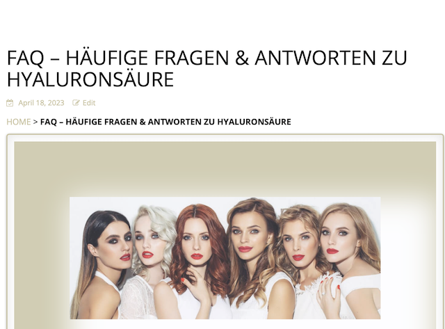 Hyaluronsäure - FAQ