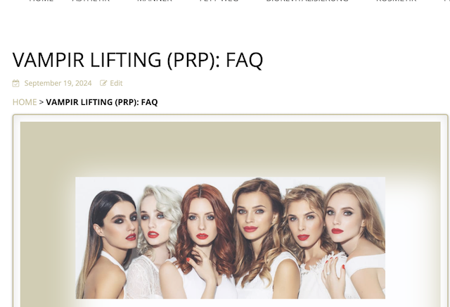 PRP Vampir Lifting - FAQ