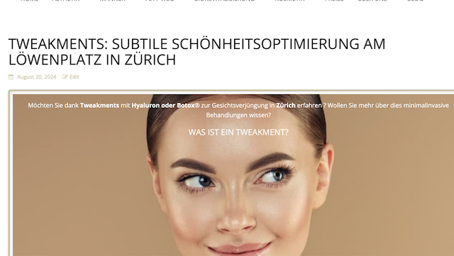 Tweakments mit Hyaluron oder Botox